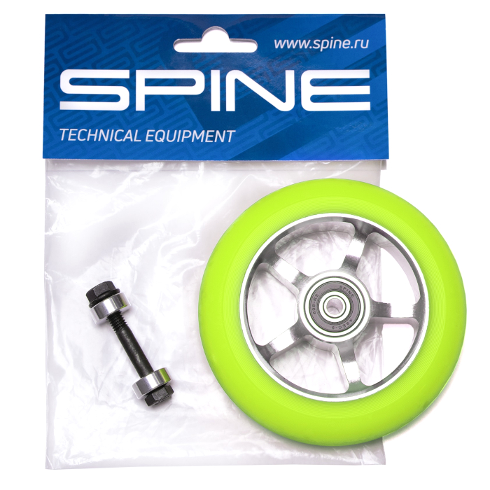 Колесо коньковое SPINE Skating PU 86A (ABEC-9) (зеленый)